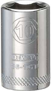 DEWALT DWMT86108OSP Drive Hand Socket, 11 mm Socket, 1/4 in Drive, 6-Point, Steel, Polished Chrome Vanadium