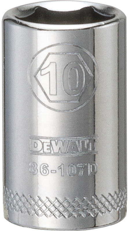 DEWALT DWMT86108OSP Drive Hand Socket, 11 mm Socket, 1/4 in Drive, 6-Point, Steel, Polished Chrome Vanadium