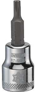 DEWALT DWMT87142OSP Torx Bit Socket, T20 Tip, 3/8 in Drive, Polished Chrome