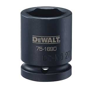 DEWALT DWMT75169OSP Impact Socket, 27 mm Socket, 3/4 in D Socket, 3/4 in Drive, 6-Point, CR-440 Steel, Black Oxide
