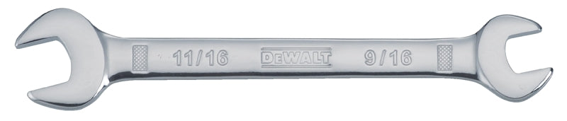 DEWALT DWMT75427OSP Open End Wrench, Metric, 9/16 x 11/16 in Head, 7-11/16 in L, Polished Chrome-Plated