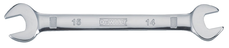DEWALT DWMT75434OSP Open End Wrench, Metric, 14 x 15 mm Head, 7-13/32 in L, Polished Chrome-Plated