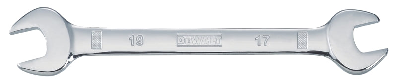DEWALT DWMT75436OSP Open End Wrench, Metric, 17 x 19 mm Head, 8-11/16 in L, Polished Chrome-Plated