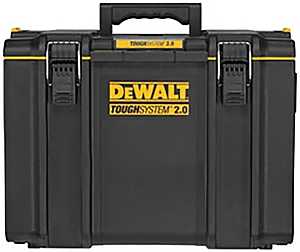 DEWALT ToughSystem 2.0 DWST08400 Extra Large Tool Box, 110 lb, Plastic, Black, 1-Compartment