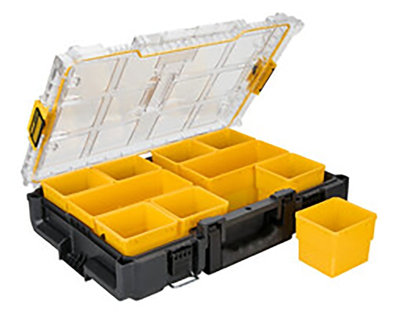 DEWALT ToughSystem 2.0 DWST08040 Full Size Organizer, 44 lb, 21-1/8 in L, 14-5/8 in W, 5-1/8 in H, 10-Compartment