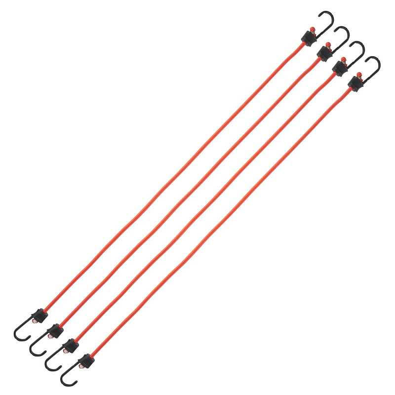 Keeper 06322 Bungee Cord, 36 in L, Rubber, Orange, Hook End
