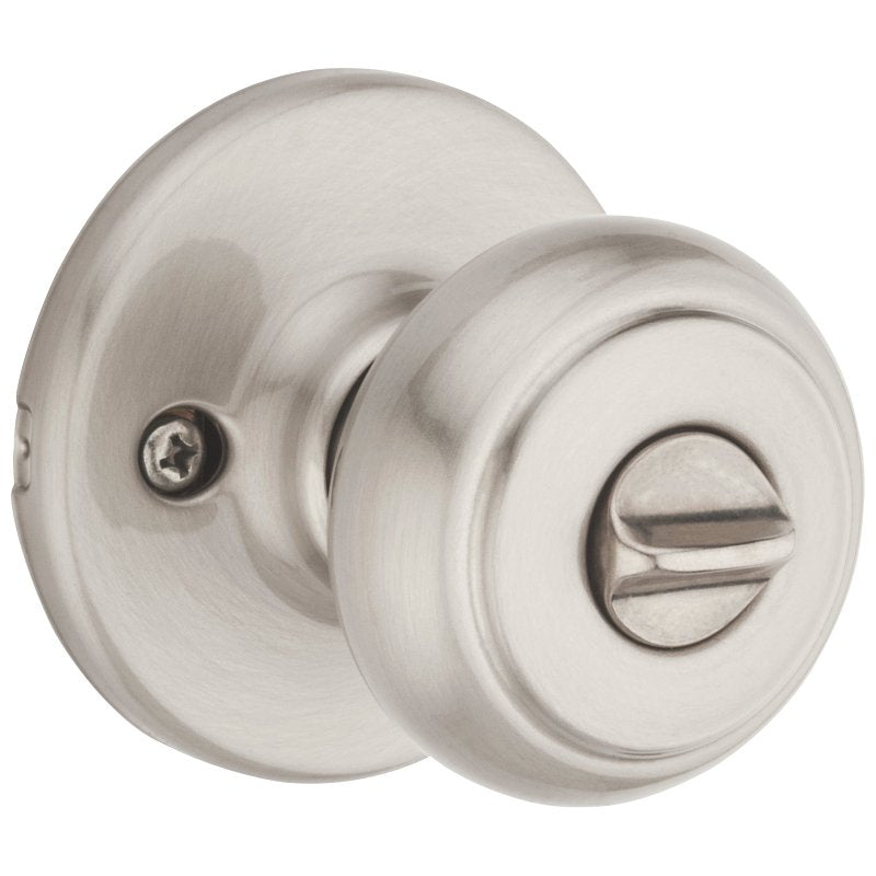 Kwikset 400CV 15 6AL RCS K3 V1 Entry Knob, Satin Nickel, Zinc, KW1 Keyway, Re-Key Technology: Smartkey, Residential