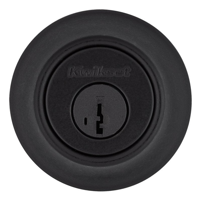 Kwikset 600 Series 660 514 SMT RCAL/5303 Deadbolt, 3 Grade, Keyed Key, Zinc, Matte Black, 2-3/8 to 2-3/4 in Backset