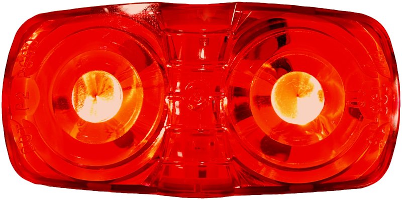 PM V38R Marker/Clearance Light, 9 to 32 V, LED Lamp, Red Lens, Surface Mounting