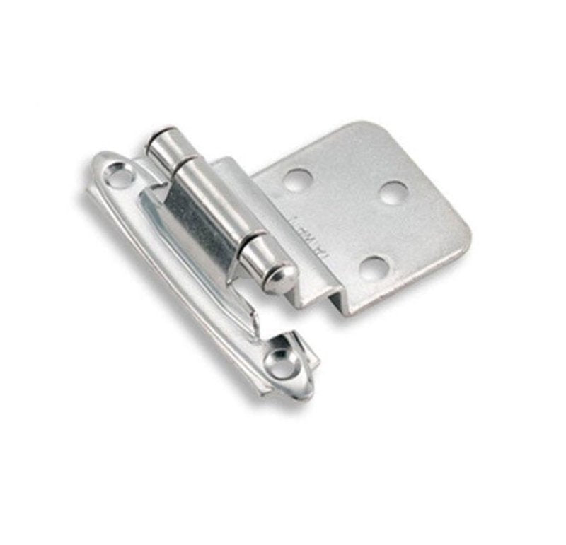 Amerock BPR342826 Hinge, 3/8 in Inset, Polished Chrome, 2-3/4 in L x 2-3/16 in W, Inset, Self-Closing Hinge