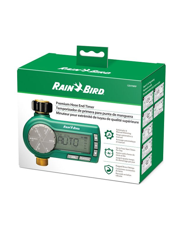 Rain Bird 1ZEHTMRP Premium Hose End Timer, 1 -Zone, 6 hr Cycle, LCD Display