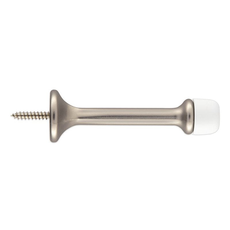National Hardware 236 Series N830-546 Rigid Door Stop, 31/32 in Dia Base, 3-1/16 in Projection, Zinc, Satin Nickel