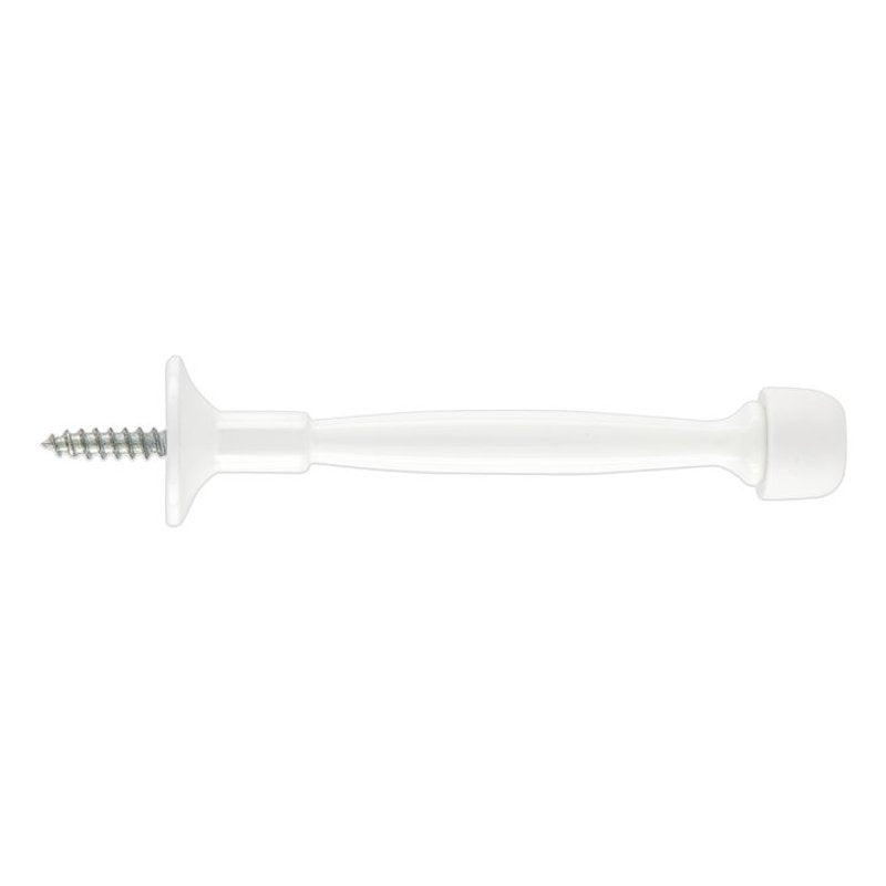 National Hardware 236 Series N830-552 Rigid Door Stop, 31/32 in Dia Base, 3-1/16 in Projection, Zinc, White