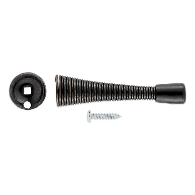 National Hardware V232 Series N830-557 Door Stop, 15/16 in Dia Base, 3 in Projection, Steel, Matte Black