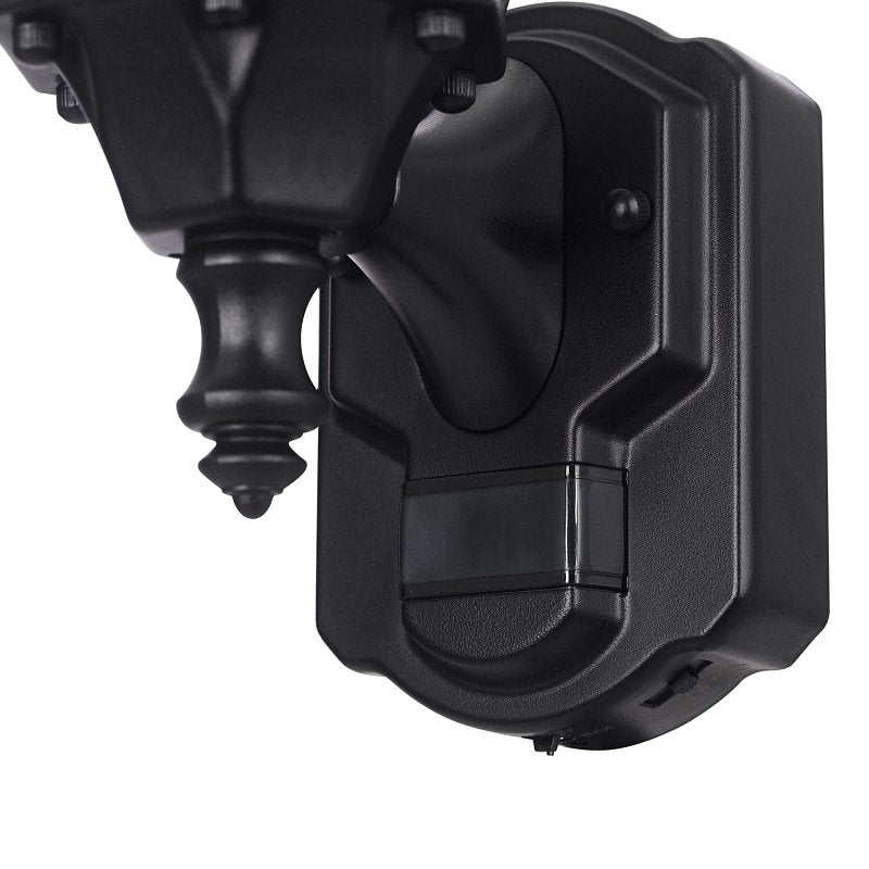 globe Ashford 60000002 Motion-Sensing Wall Lantern, LED, Black, Matte Black, Pack of 2