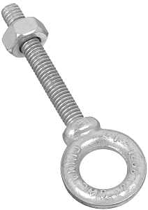 National Hardware N245-126 Eye Bolt, 3/8-16 Thread, Coarse Thread, 2-3/8 in L Thread, 3/4 in ID x 1-3/8 in OD Dia Eye