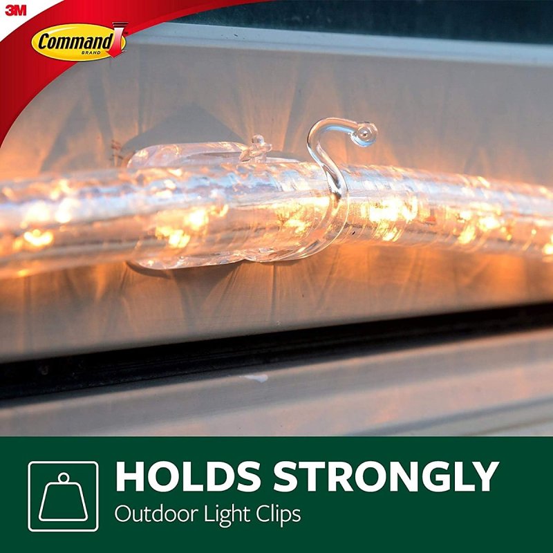 Command 17301CLRAW-ES Rope Light Clip, Plastic, Clear