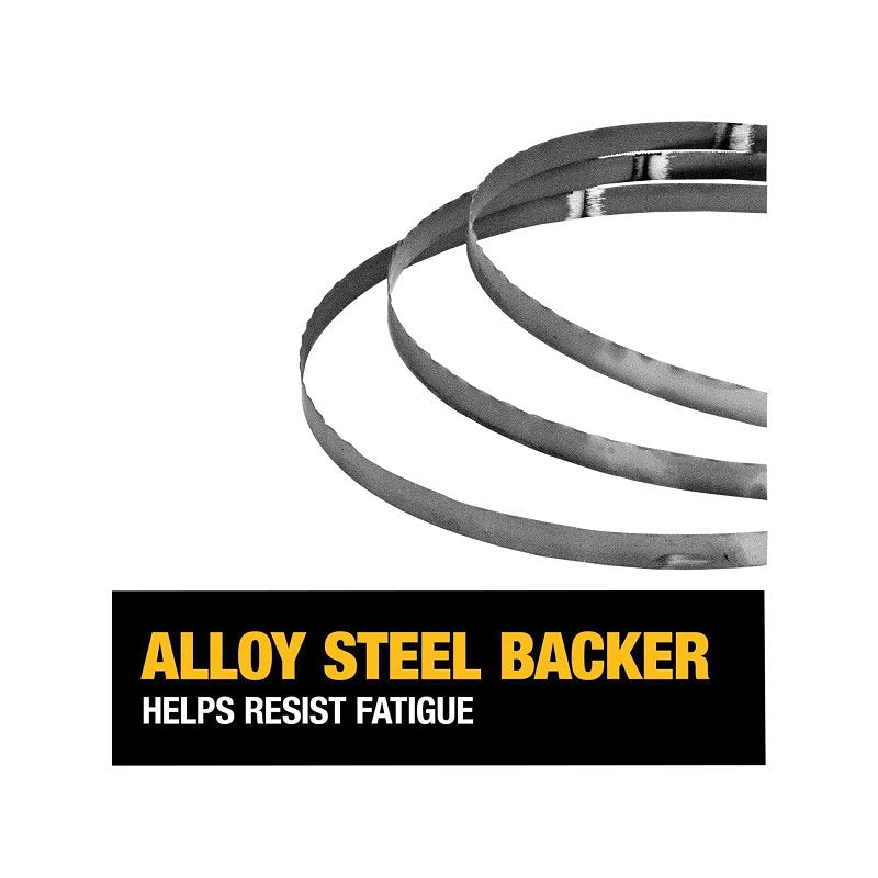 DEWALT DW3983 Band Saw Blade, 1/2 in W, 44-7/8 in L, 18 TPI, HSS Cutting Edge, Bi-Metal