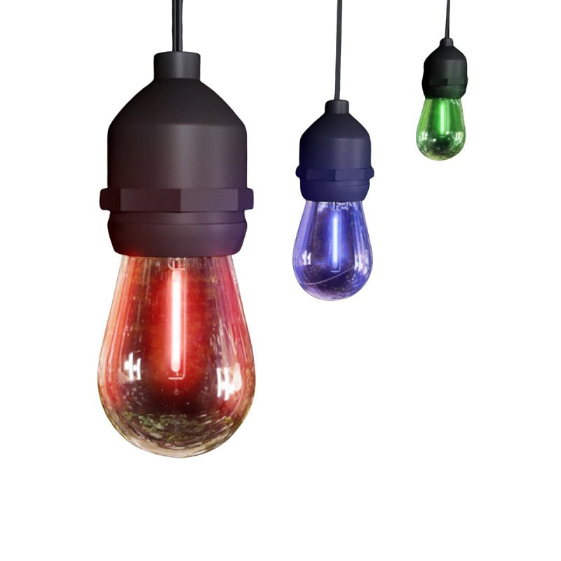 Feit Electric SL24-12/RGBW/WFIL String Light, Classic, 120 V, 3.5 W, 12-Lamp, LED Lamp, 15,000 hr Average Life