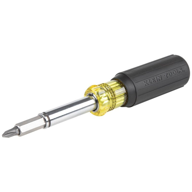 Klein Tools 32500MAG Magnetic Screwdriver/Nut Driver, 3/8, 5/16, 1/4 in Drive, 7.8 in OAL, Plastic/Rubber Handle