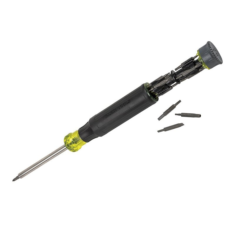 Klein Tools 32327 27-in-1 Screwdriver, 3.5 mm Drive, 8-3/4 in OAL, Acetate Handle, Cushion-Grip Handle