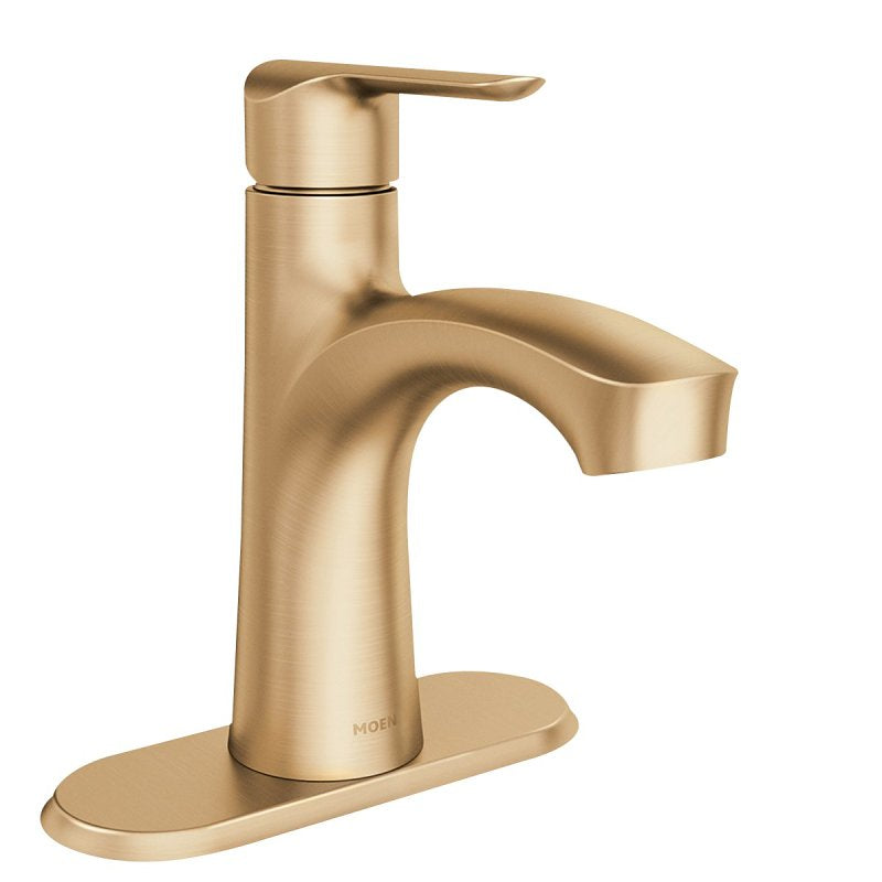 Moen Findlay Series 84516BZG Bathroom Faucet, 1.2 gpm, 1-Faucet Handle, Brass/Metal/Plastic, Bronze, Lever Handle
