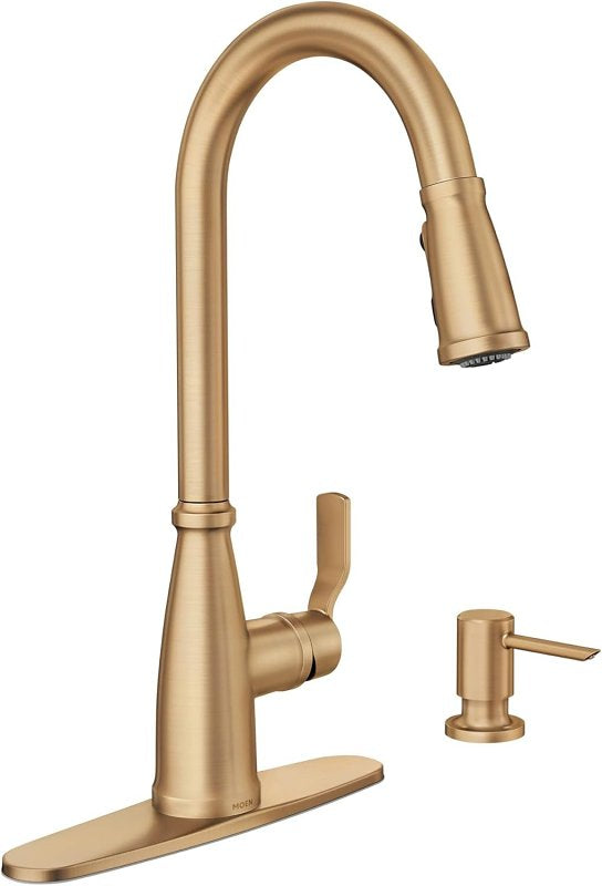 Moen Nolia 87071 Series 87071BZG Pull-Down Kitchen Faucet, 1.5 gpm, 1-Faucet Handle, 1, 2, 3, 4-Faucet Hole, Metal