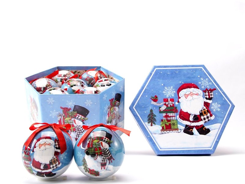 Santas Forest 99011 Ornament Box Set, 10 in H, Elk, PVC, Multi-Color, Pack of 12