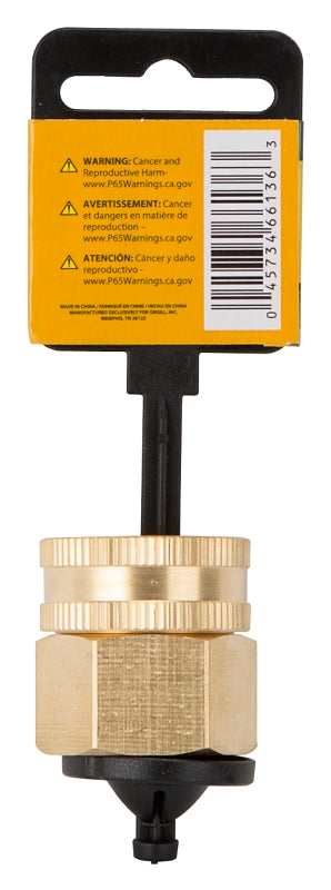 Landscapers Select GHADTRS-9 Swivel Hose Connector, 3/4 x 3/4 in, FNPT x FNH, Brass, Brass