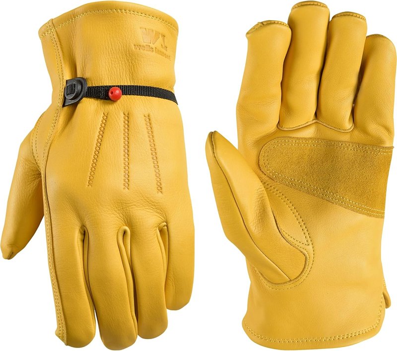 Wells Lamont 1140XX Gloves, Men's, XXL, Keystone Thumb, Ball and Tape Cuff, Leather, Brown