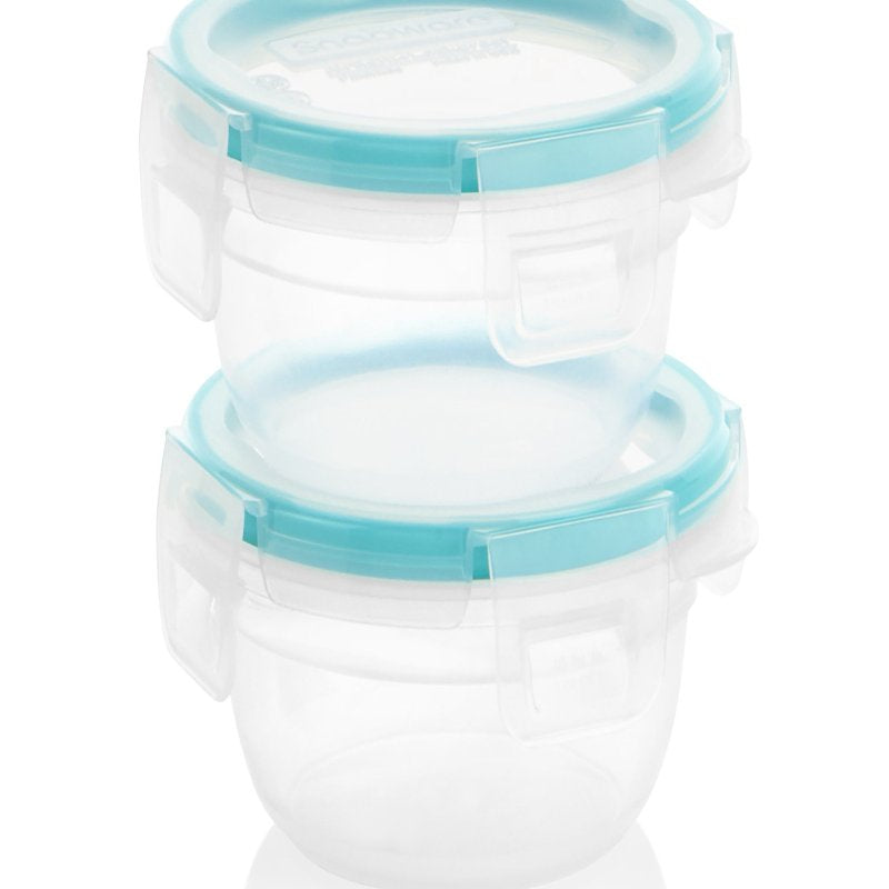 Snapware Total Solutions 1111576 Food Storage Container, 1.2 Cups Capacity, Plastic, 4-1/4 in Dia, 3-1/4 in H