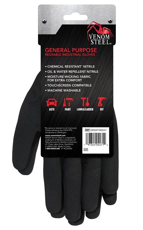 Medline VENGP100XLV1 Work Gloves, L/XL