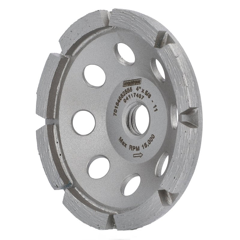 Norton Clipper 70184682555 Classic General-Purpose Cup Wheel, 4 in Dia, 0.21 in Thick, 5/8 in Arbor