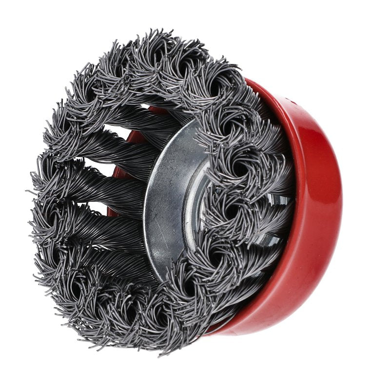 Norton Clipper Classic 70184609149 Wire Cup Brush, 3 in Dia, 5/8-11 Arbor/Shank, Standard Twist Knot Bristle