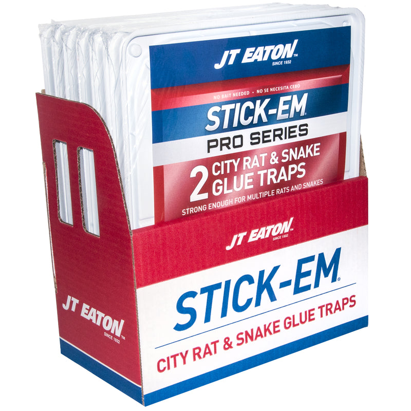 JT Eaton Stick-Em Pro Series Extra Large Glue Board Trap For Rodents and Snakes 2 pk, Pack of 6