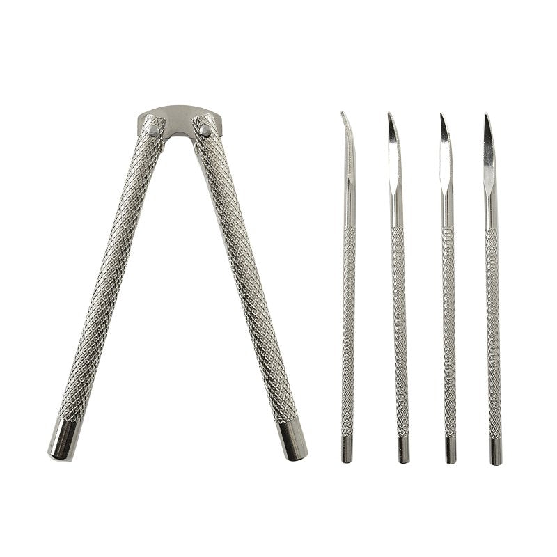 Norpro 575 Handy Shellfish/Nut Cracker, 1-1/4 in Jaw Opening, 4-3/4 in OAL, Metal Jaw, Metal Handle, Silver Handle