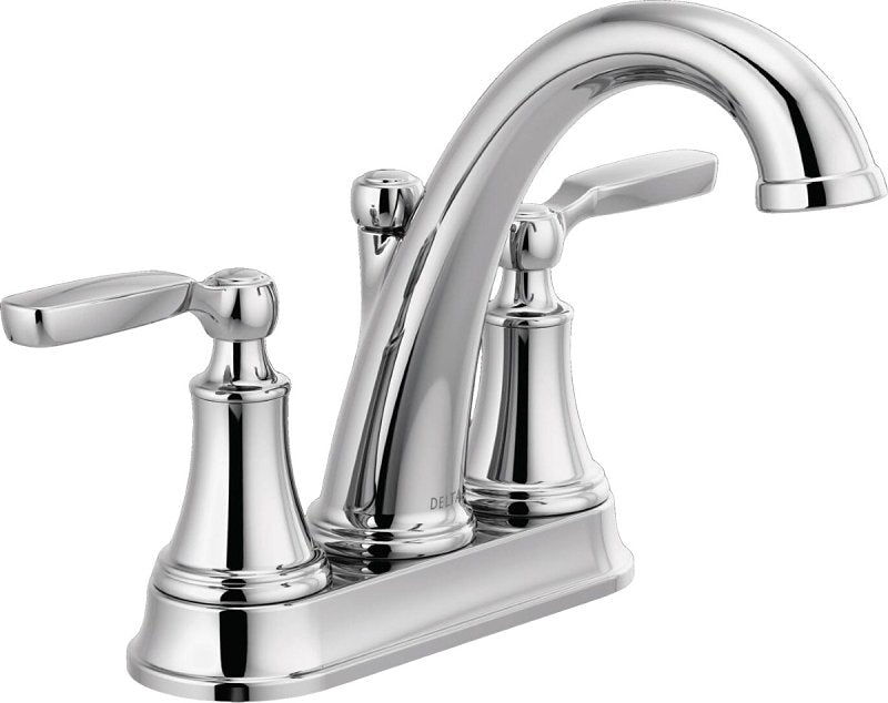 Delta WOODHURST Series 2532LF-MPU Centerset Bathroom Faucet, 1.2 gpm, 2-Faucet Handle, 3-Faucet Hole, Metal