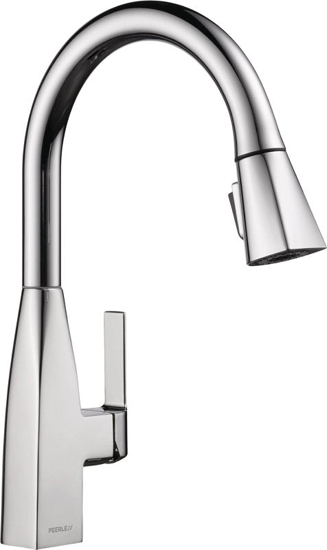 Peerless Xander Series P7919LF-1.0 Pull-Down Kitchen Faucet, 1 gpm, 1-Faucet Handle, 1, 3-Faucet Hole, Zinc, Chrome