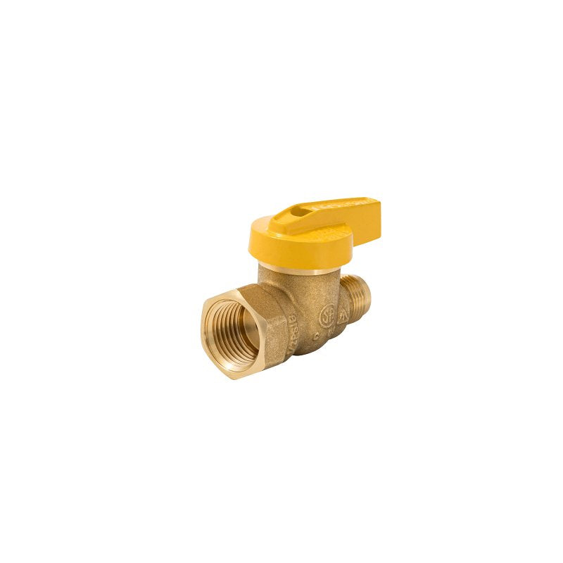 ProLine Series 114-622HN 2-Piece Gas Valve, 3/8 x 1/2 in Connection, Flare x FIP, 175 psi Pressure, Lever Actuator
