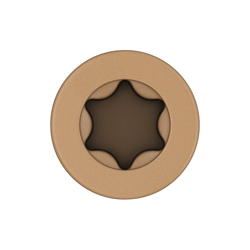 Camo 0376150 Deck Screw, #10 Thread, 2-1/2 in L, Coarse Thread, Flat Head, Star Drive, Type 17 Slash Point, Carbon Steel