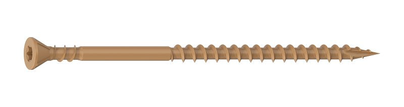 Camo 0376204 Deck Screw, #10 Thread, 4 in L, Coarse Thread, Countersink Head, Star Drive, Type 17 Slash Point
