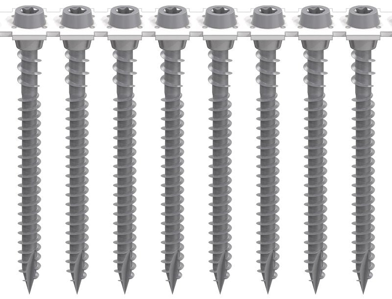 Camo 0395060 Deck Screw, Gray, #10 Thread, 2-1/2 in L, Flat Head, T20 Drive, Steel, 1000/PK