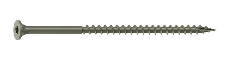 Camo 0341209 Deck Screw, #10 Thread, 4 in L, Coarse Thread, Bugle Head, Torx Drive, Type 17 Slash Point, Carbon Steel