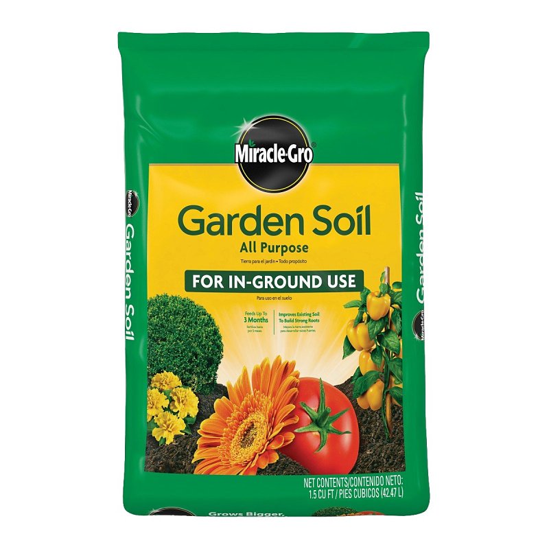Miracle-Gro 70359500 Garden Soil, 24 sq-ft Coverage Area, 1.5 cu-ft Bag