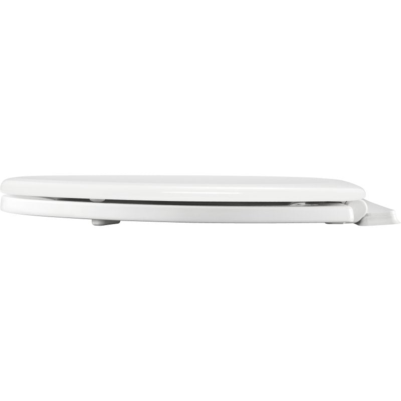 Mayfair 1878SLW000 Toilet Seat, Oval, Wood, White, Modern Hinge