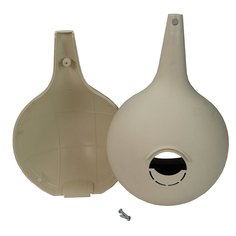 Heath 30008/30008R Bird House, 17-1/4 in W, 14-1/4 in D, 9-1/2 in H, Gourd, Plastic, Almond