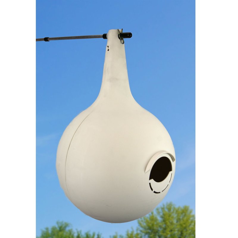 Heath 30008/30008R Bird House, 17-1/4 in W, 14-1/4 in D, 9-1/2 in H, Gourd, Plastic, Almond