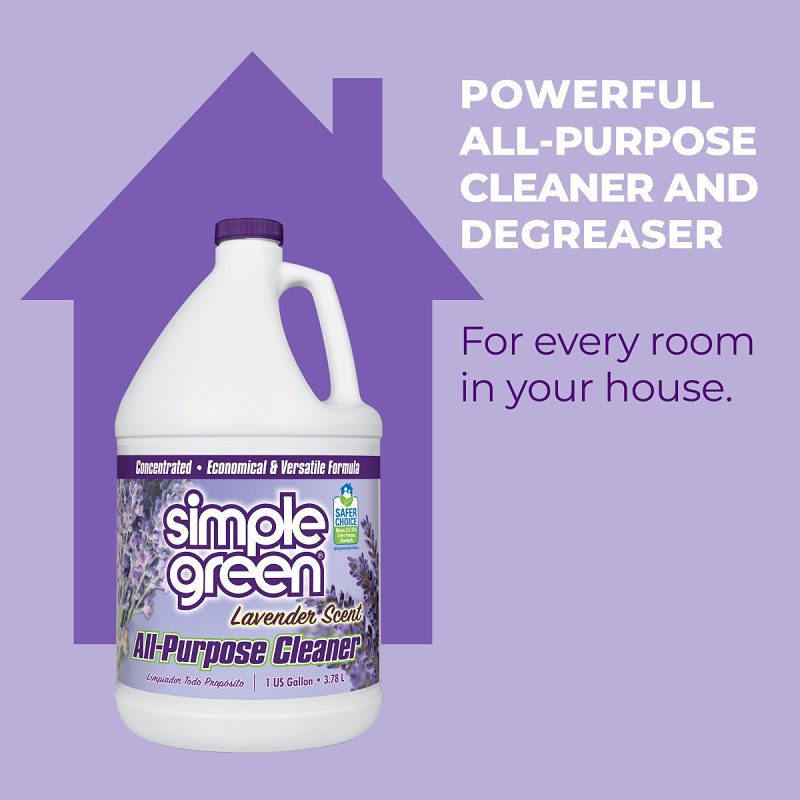 Simple Green 1610000600128 All-Purpose Cleaner, 1 gal Jug, Liquid, Lavender, Purple
