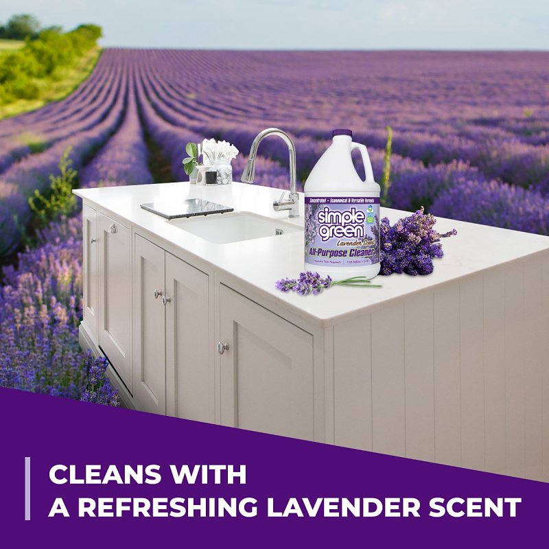 Simple Green 1610000600128 All-Purpose Cleaner, 1 gal Jug, Liquid, Lavender, Purple