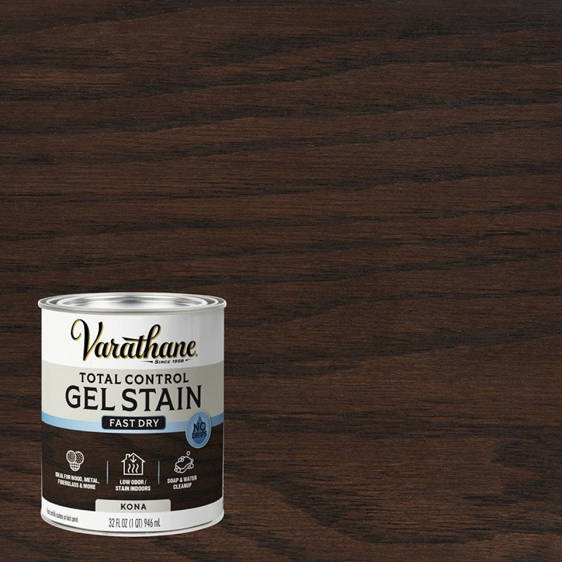 Varathane 394749 Total Control Stain, Kona, Gel, Paste, 1 qt, Pack of 2